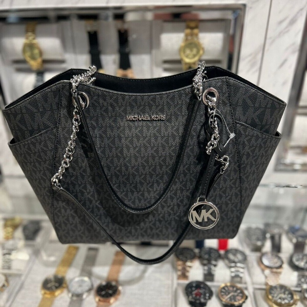 Michael Kors Black and Gray Shoulder Bag